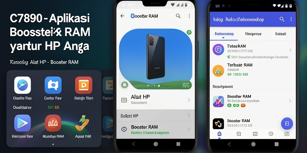 Antarmuka aplikasi C7890 yang intuitif untuk Booster RAM.