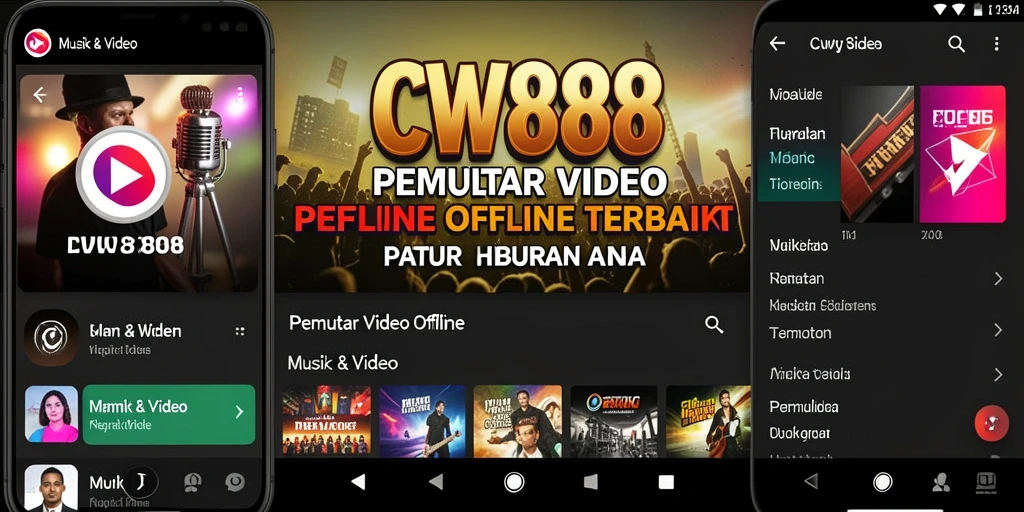 Antarmuka pemutar video offline CW8888 yang sederhana dan menarik.