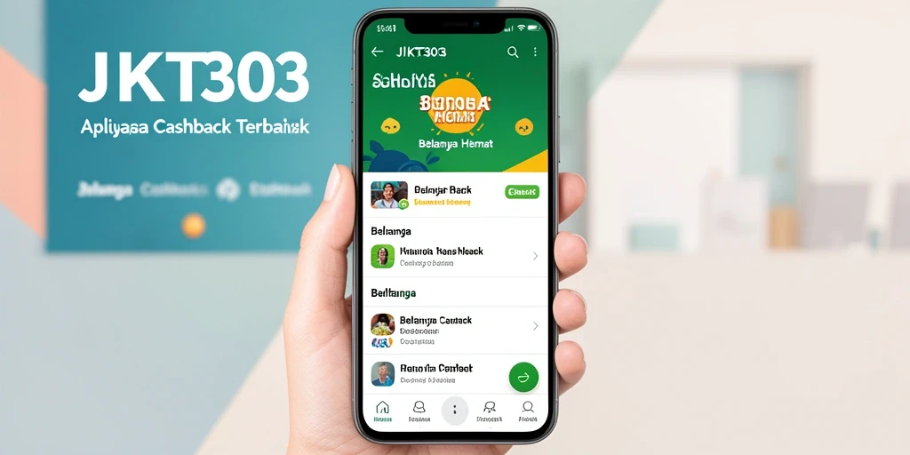 Antarmuka JKT303 menampilkan penawaran cashback terbaik.