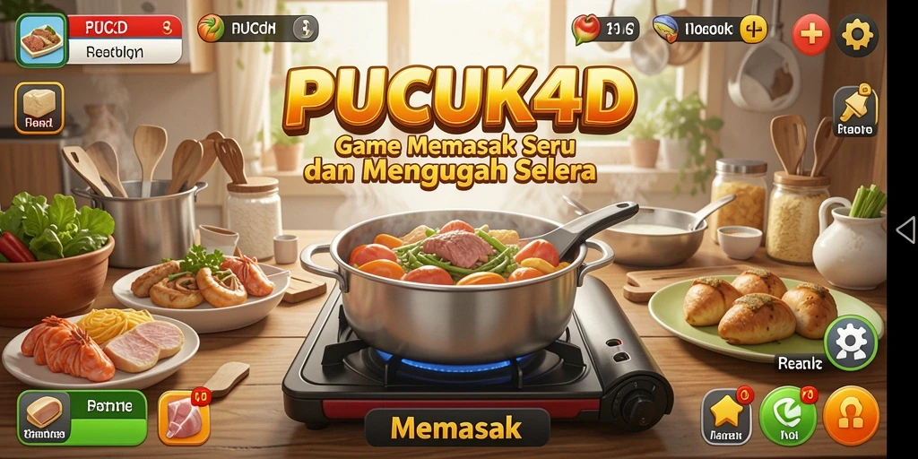 Screenshot antarmuka PUCUK4D yang menunjukkan gameplay Memasak yang menarik.