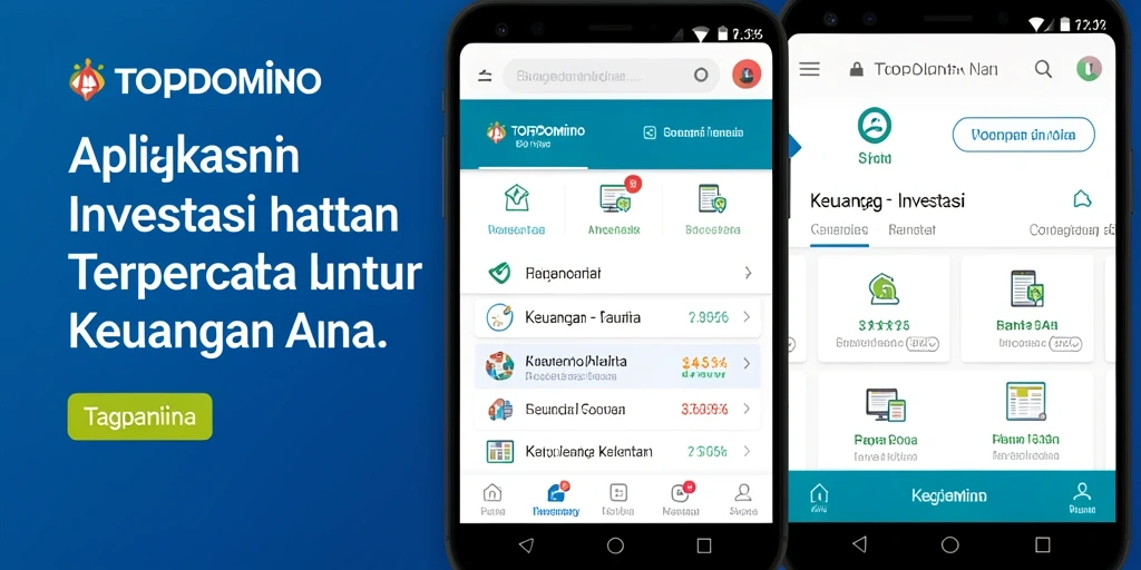 Antarmuka pengguna TOPDOMINO yang modern dan fungsional untuk investasi.